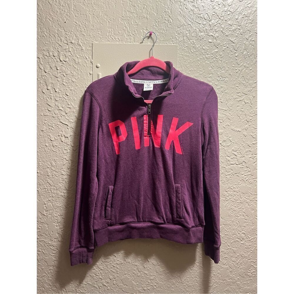 PINK By Victoria’s Secret 1/4 Zip Pull Over Sweatshirt Woman’s Size XS